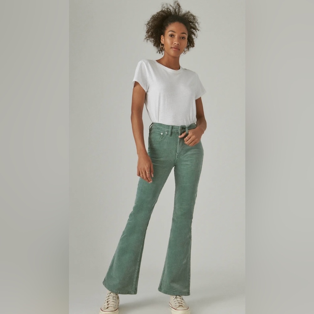 Lucky Brand Women's Green Flare Jeans